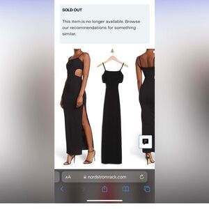 THE FASHION POET Side Cutout Tank Style Maxi Dress size XS black Hoco